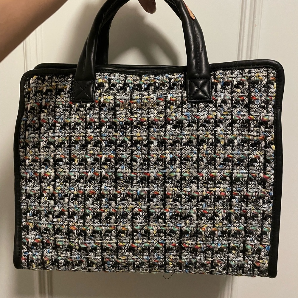 MZ Wallace Multicolor Tweed Bag with Black Accents